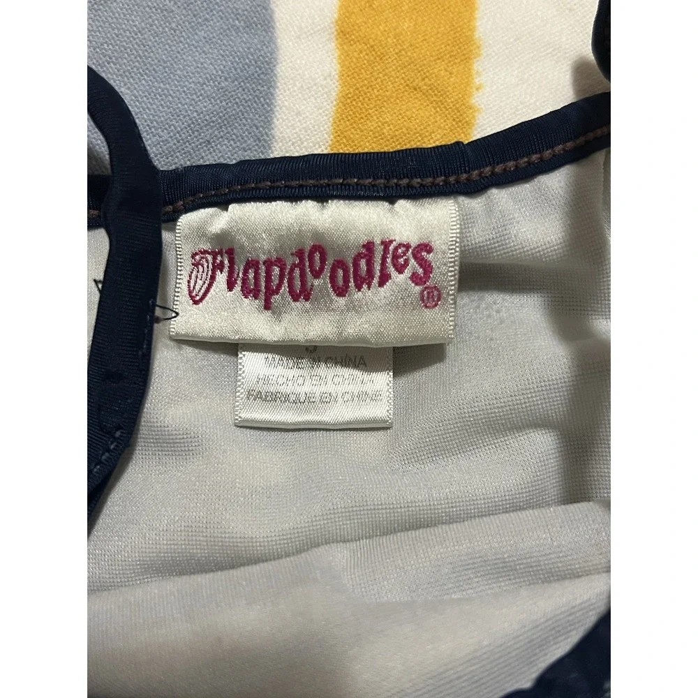 Flapdoodles Girls One Piece Swimsuit Size 5 Navy/White Striped 1 Piece